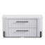 Table de chevet 2 tiroirs - Blanc (USB Type C)