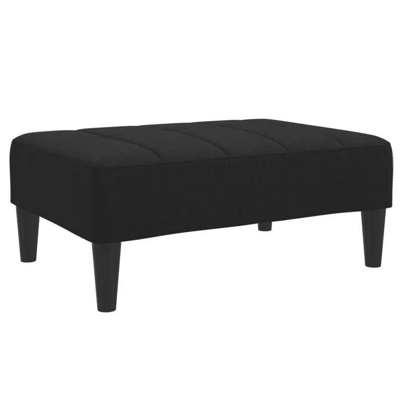 Vidaxl Footstool Black Polyester Compact Footstool Rectangular