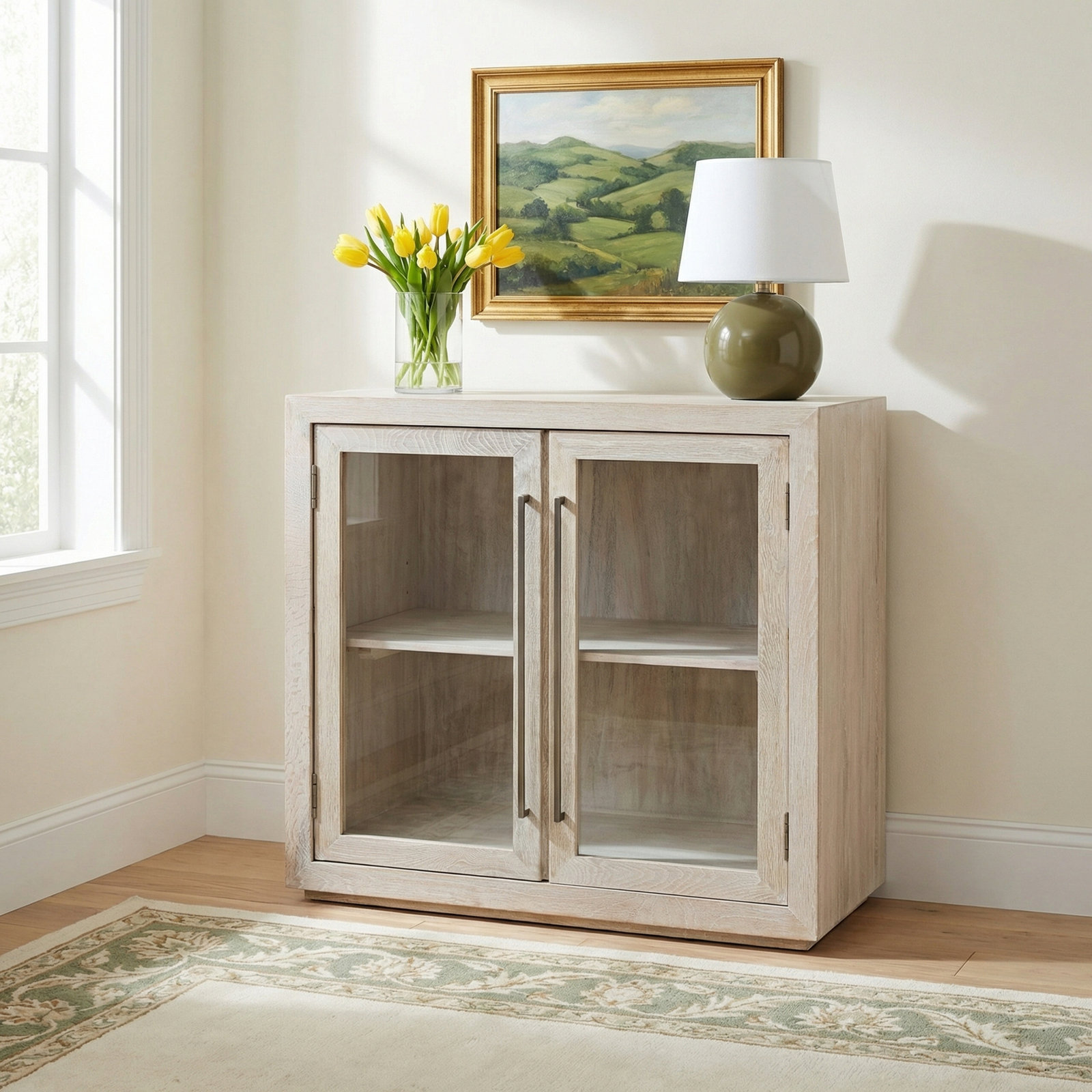 Alaya Solid Wood Storage Cabinet