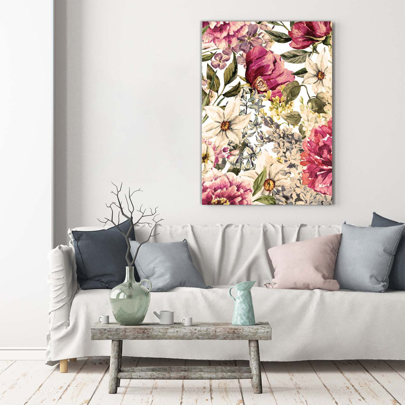 Floral Pattern - Wrapped Canvas Print
