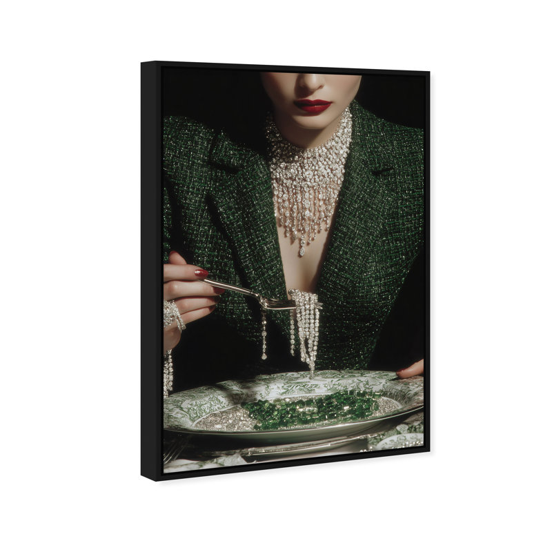 Forest Feast Print by Oliver Gal, 37"H x 25"W, Black Floater Frame