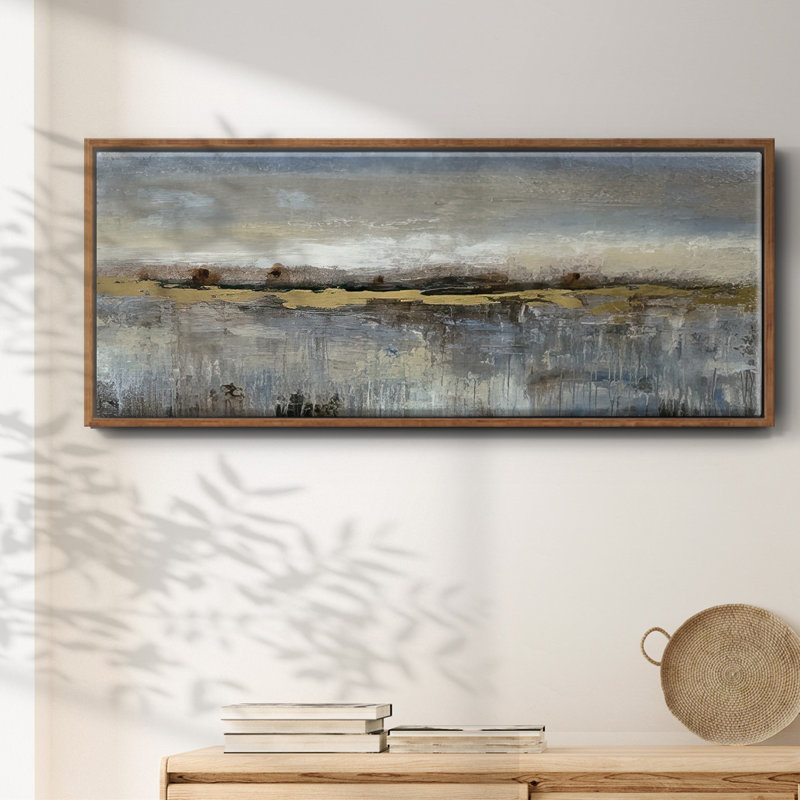 Abstract March II- Framed Canvas, 24" H x 60" W