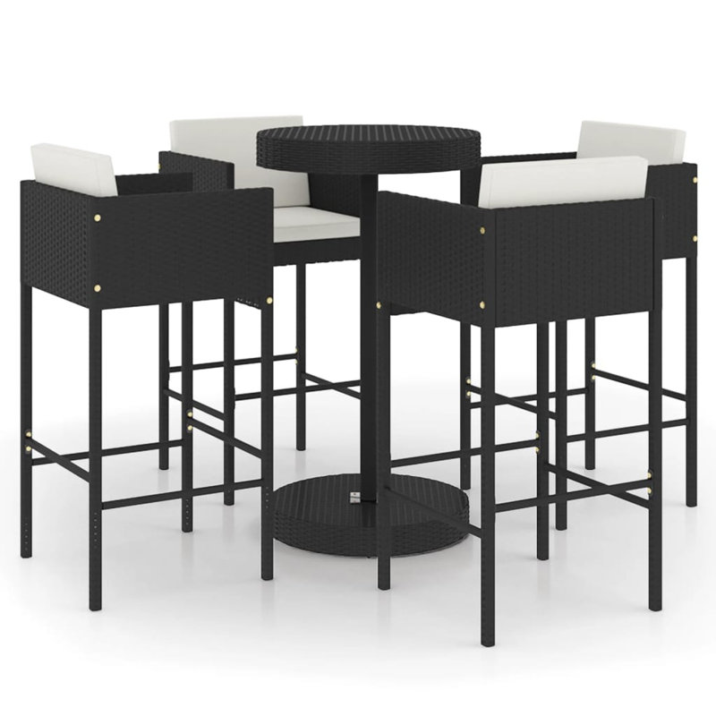 Bar Set Steel Frame Material, Black/White