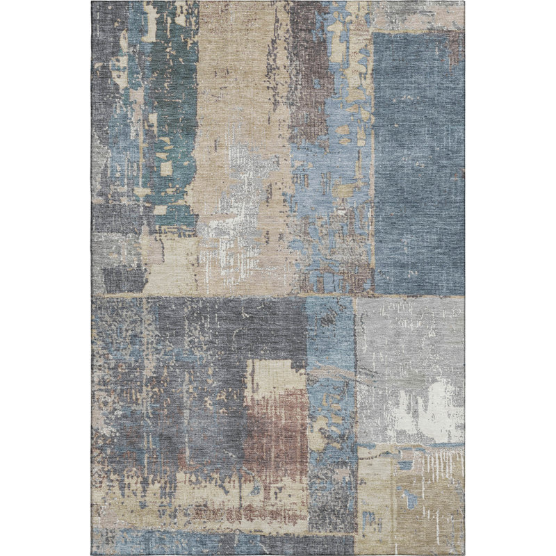 Premium Machine Washable Chelston AMF1866 Abstract Rug, Rectangle 8' x 10'