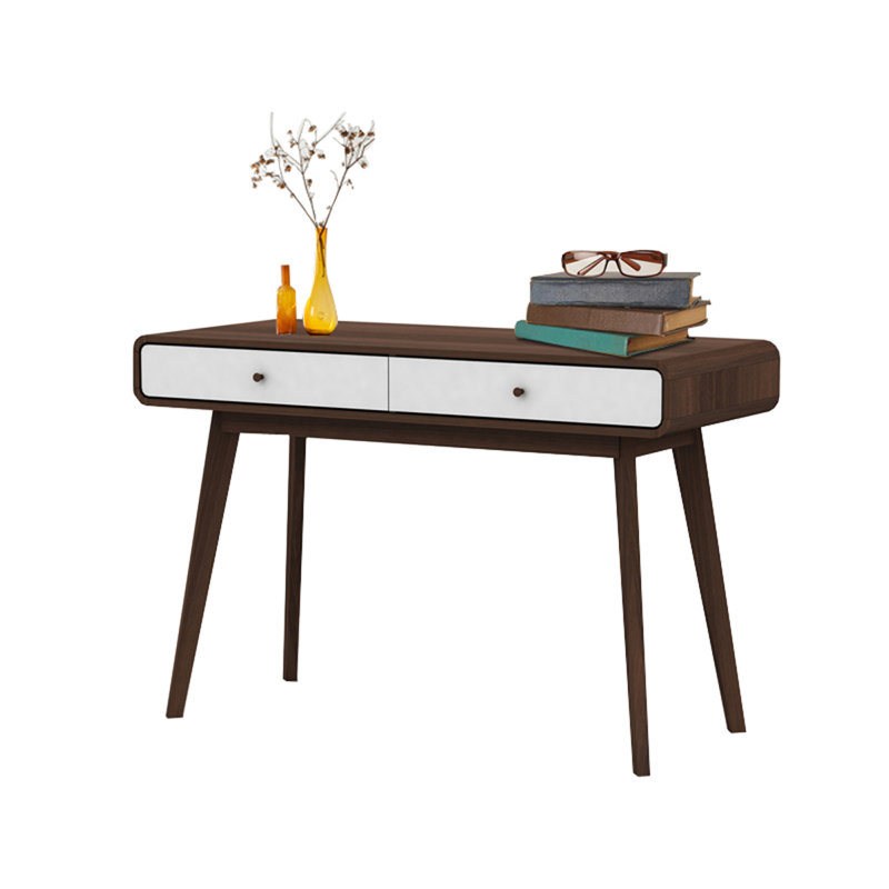 Justine Writing Desk, Walnut/White