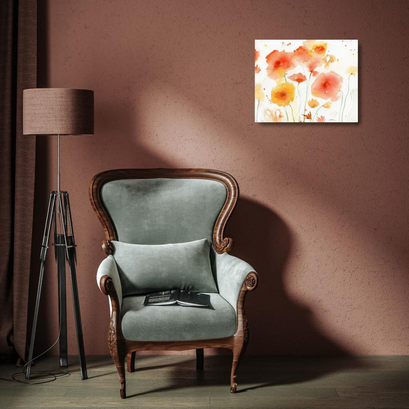 «Red Barrel Studio® Golden, Sheila», reproduction d'art sur toile tendue sous le titre «Orange jaune», H 15 po x l 18 po