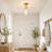 1 - Light Height Adjustable Single Glass Pendant Light 