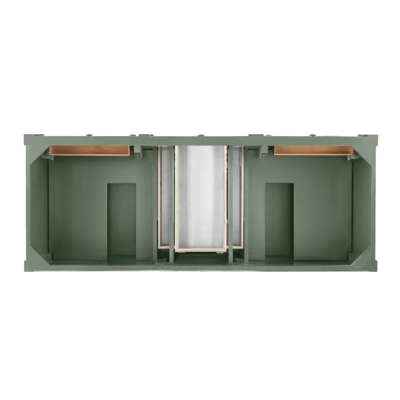 Brittany 60'' W Double Vanity, Smokey Celadon, Eternal Jasmine Pearl
