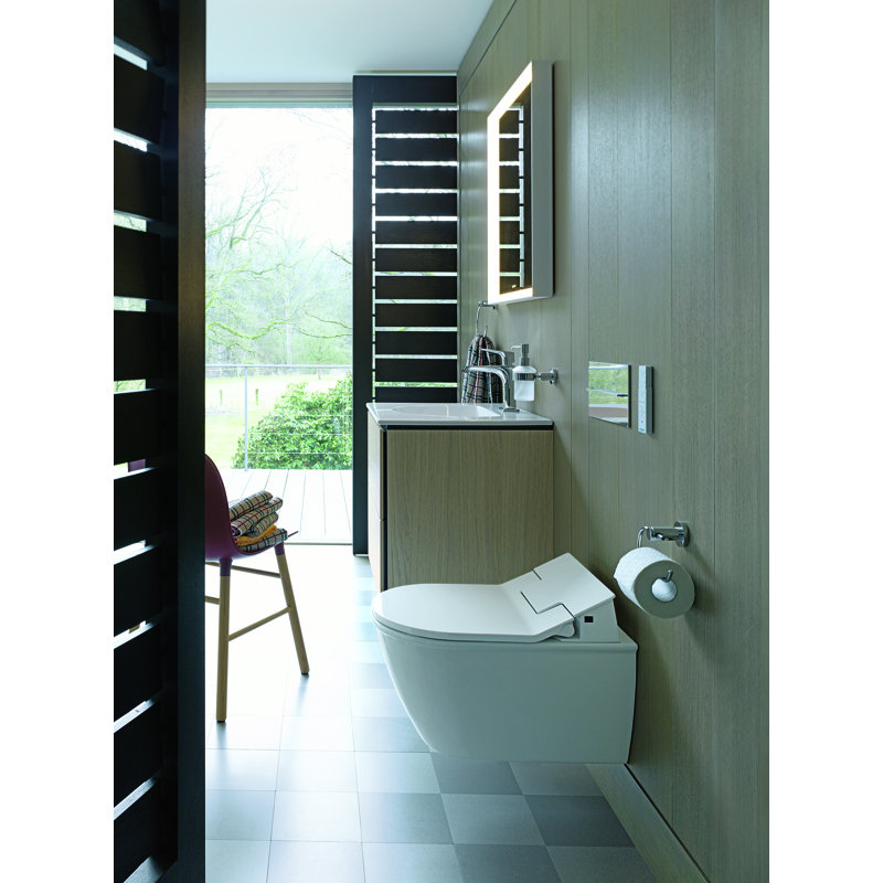 Darling New Dual-Flush Elongated Wall Mounted Toilet (Seat Not Included)