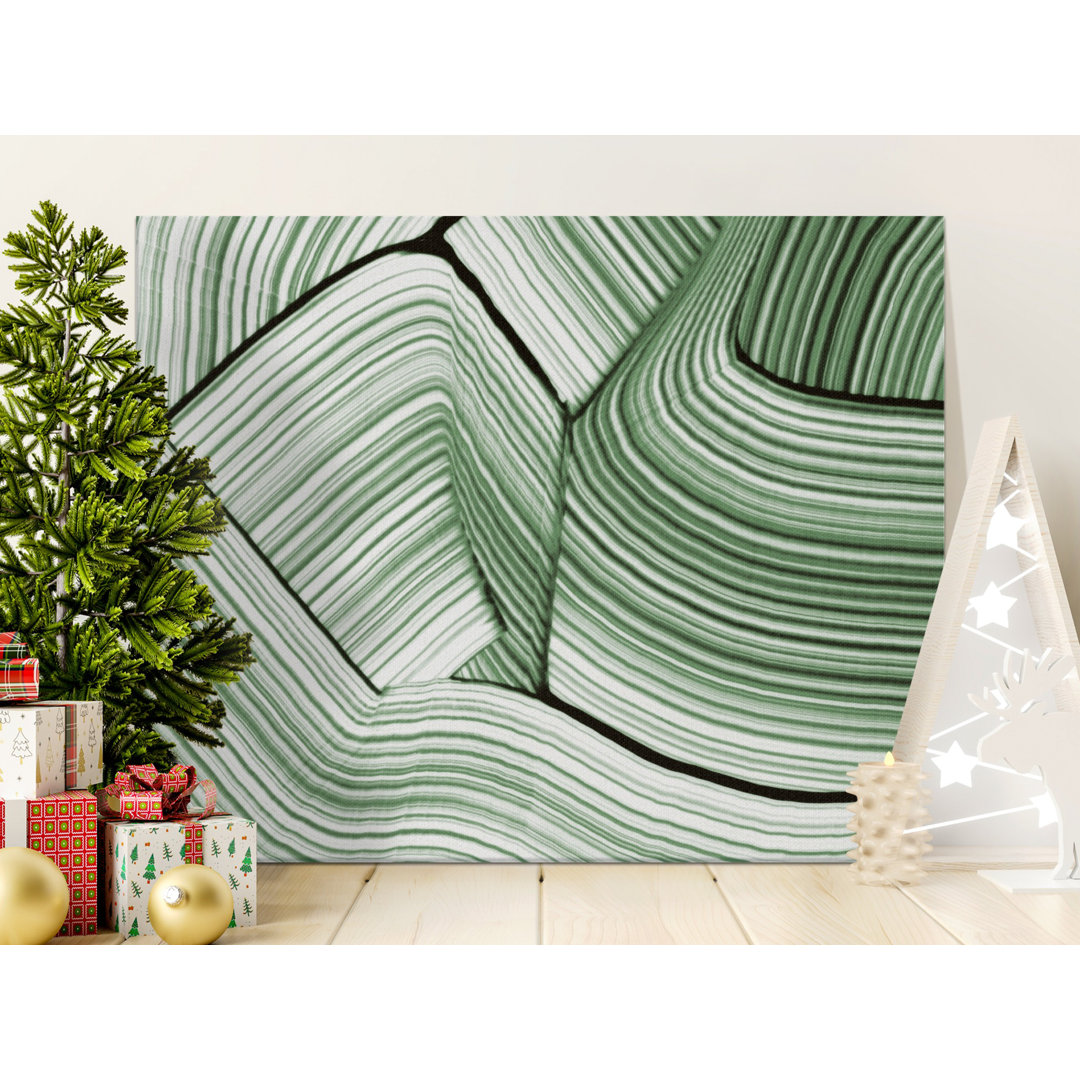 Green Abstract Lines Canvas Wall Art, Gallery Wrapped Matte Print, Modern Decor, Ready to Hang, Archival Quality, Statement Piece