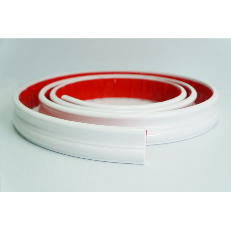 Bordure de moulage blanche auto-adhésive 16,4 pi x 1,26 po x 0,43 po