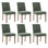 Chaise d'appoint rembourrée en tissu avec pieds en bois massif