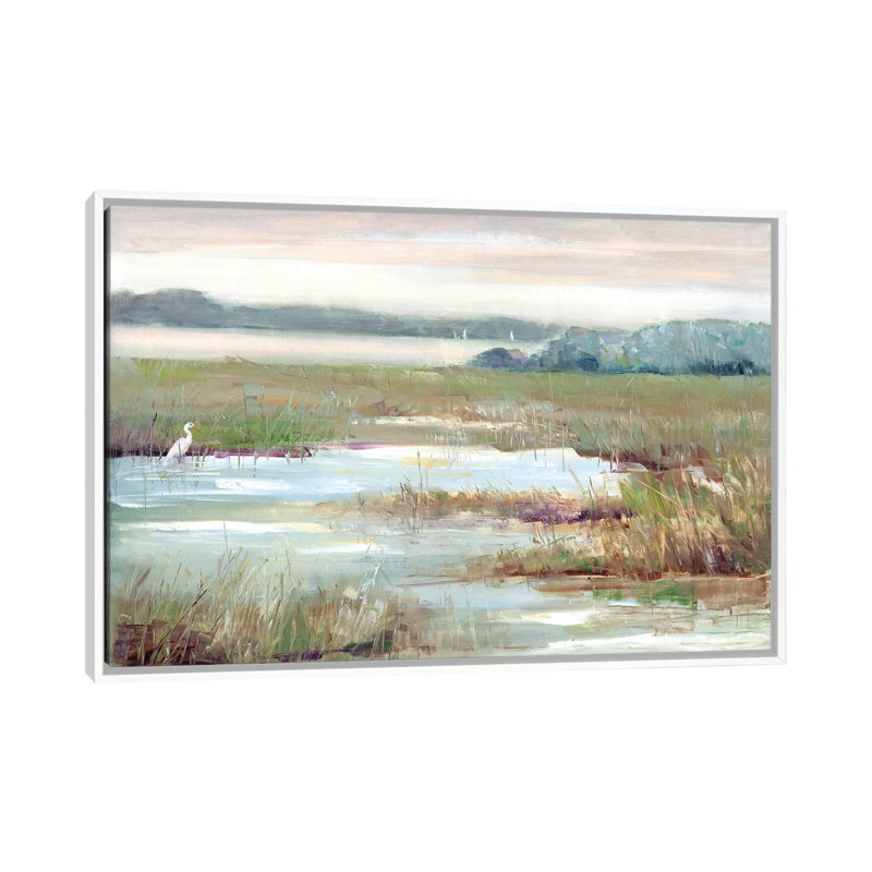 «Early Morning Magic» par Sally Swatland - reproduction d'art, H 32 po x l 48 po, Toile avec cadre flottant, Blanc