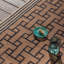 Geometric Area Rug in Light Brown/Black-1827563026