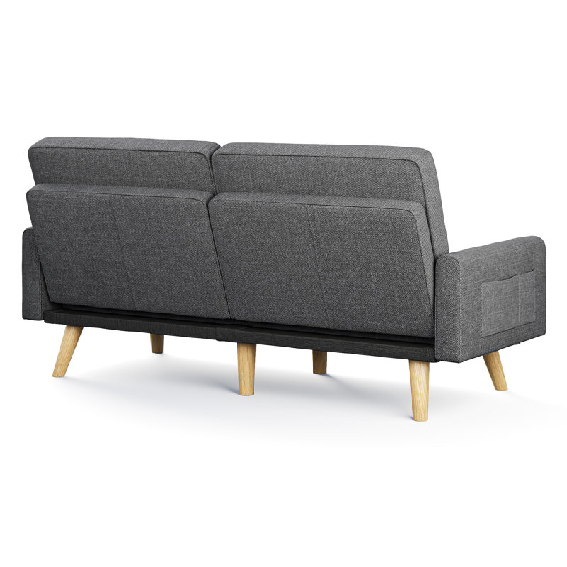 Canapé en tissu d'ameublement 70,5 po Kimiya, Gris foncé