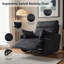 Fauteuil inclinable et oscillant pivotant moderne de 37,5 pouces avec repose-pieds et dossier réglable, tissu en velours côtelé moelleux-936312480