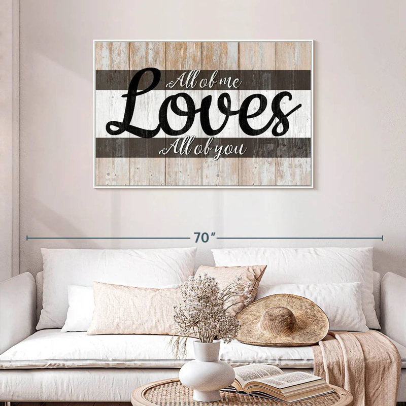 Plaque murale «All Of Me», 43 po x 29 po, Cadre flottant blanc