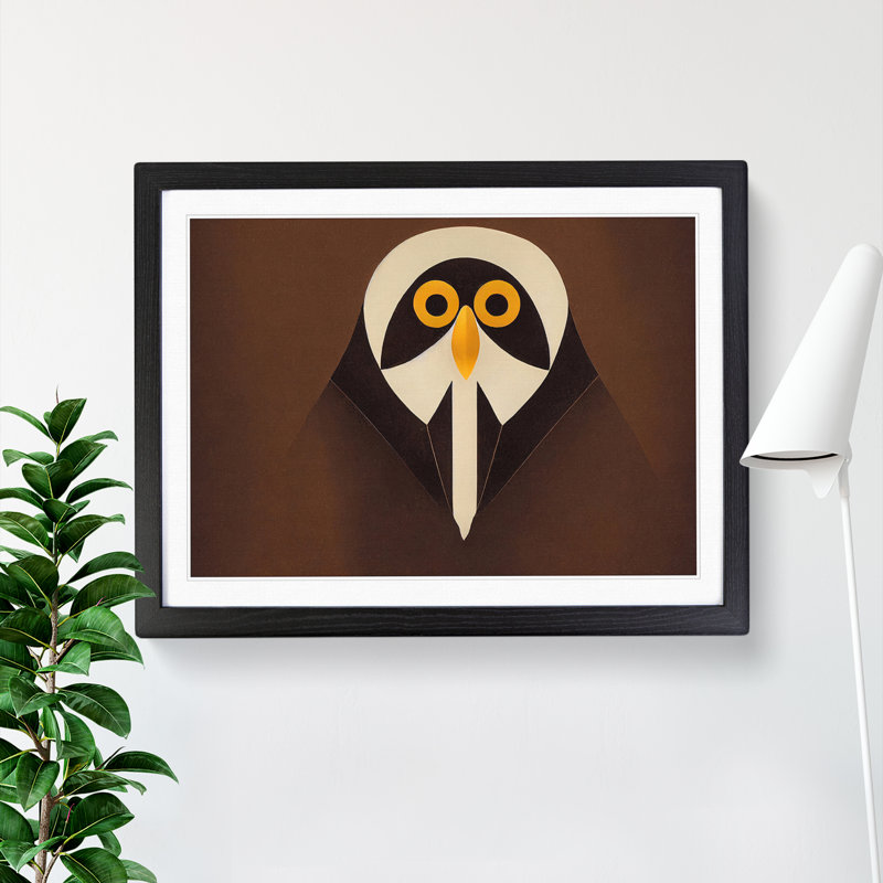 Dazzling Abstract Bird - Framed Print, Black, 25cm H x 34cm W x 2cm D