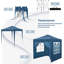 Gazebo, folding gazebo 2 x 2m, with 4 side walls, party tent water-repellent UV protection 50+, height-adjustable garden gazebo, with carrying bag, for outdoor garden camping-1072449947