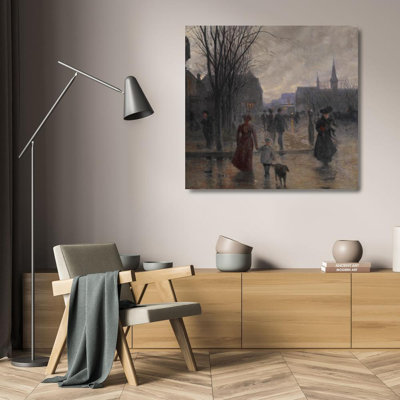 "Rainy Evening on Hennepin Avenue" by  Robert Koehler - Gallery Wrap Canvas Wall Art