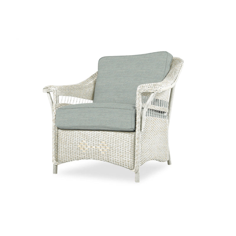 Nantucket Outdoor Lounge Chair, Demo Mist, White
