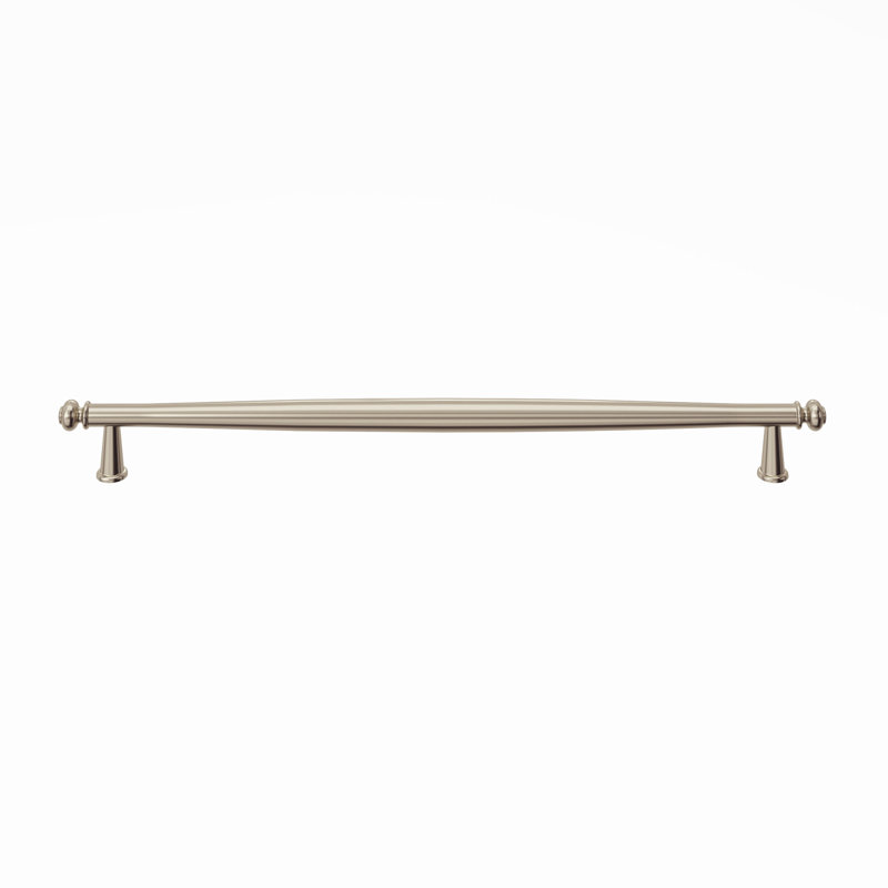 Coddington Bar Pull, Polished Nickel, 12" Center To Center
