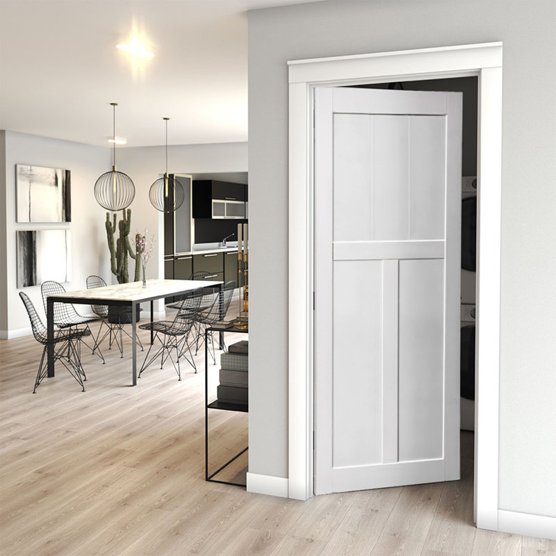 Ensemble complet de porte de grange en T, 84 po x 28 po
