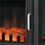 Poêle électrique, foyer infrarouge autoportant de 24 po avec flamme de bûches réaliste, température réglable, protection contre la surchauffe, 1000 W / 1500 W | Noir | ABS