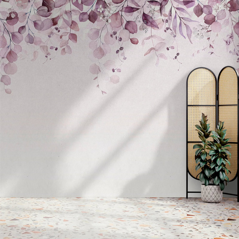 Superfresco Easy Botanical Cascade Print To Order Fixed Size 2.8m x 3m Mural, Purple