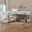 Lit simple superposé en forme de L avec bureau et tiroirs de rangement, lit superposé peu encombrant avec ports USB-1117834037
