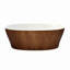 Baignoire de trempage autoportante à surface solide avec grain de bois 63 po. X 30 po. Casainc