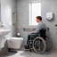 Barre d'appui de salle de bain 24 po avec poignée moletée antidérapante, vis dissimulée, conforme à l'ADA-118088926
