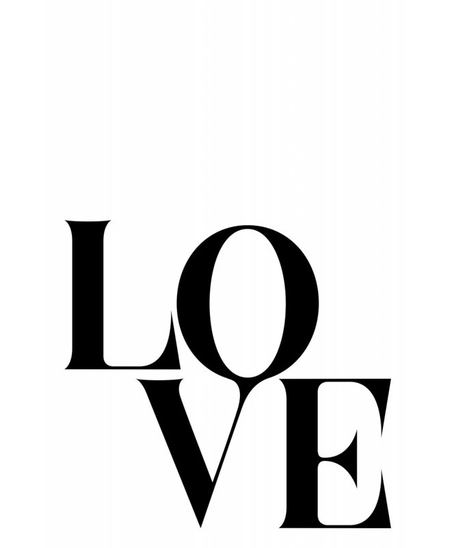 Love, 50.8 cm H x 76.2 cm W