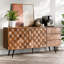 Buffet en bois d'acacia massif à 3 tiroirs de 61 po de largeur Georgina-1914233870