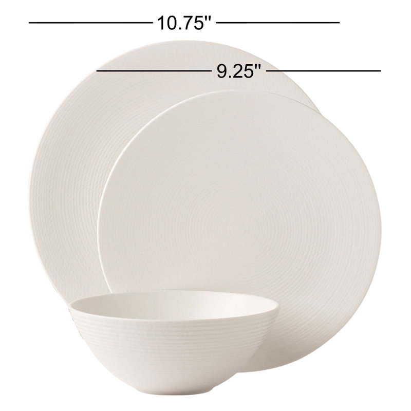Lenox LX Collective Porcelain Dinnerware Set - Service for 4, White