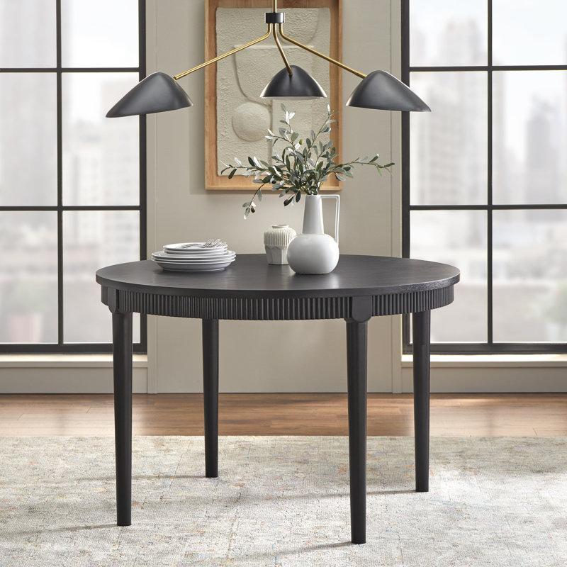 Astoria Round Dining Table, Black, 46"