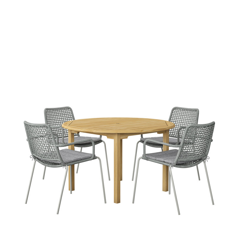 Anautica 4 - Person Patio Dining Set with Round Table