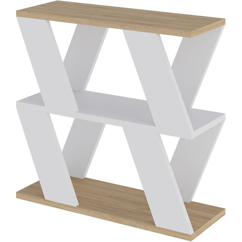 End Table, Oak/White