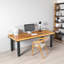 Bureau rectangulaire en bois massif épaissi-115166717