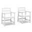 Ensemble de chaises de patio blanches en PEHD toutes saisons avec accoudoirs (ensemble de 2)-1403088206