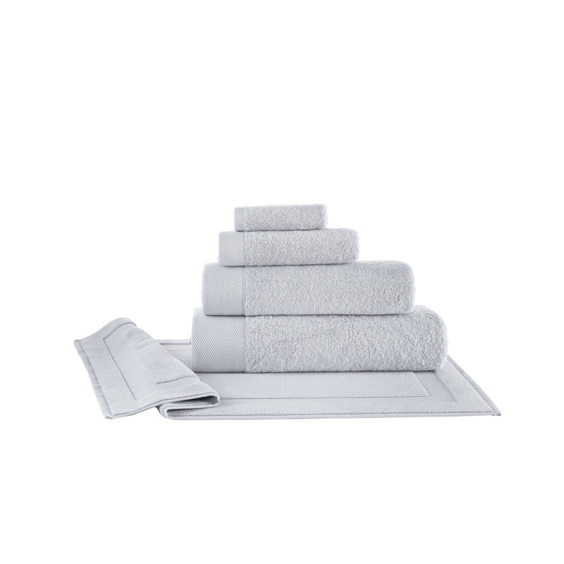 Turkish Cotton Plush Hand Towel, Silver