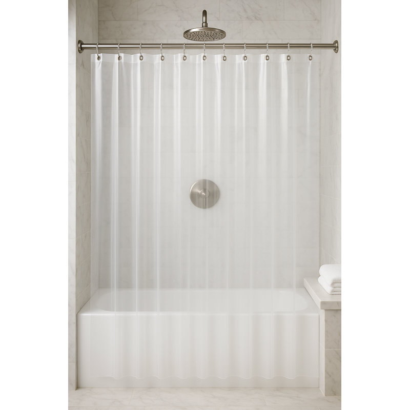 Doublure de rideau de douche simple en vinyle Saba, Super transparent