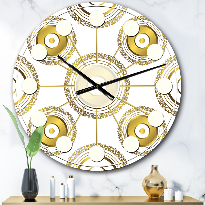 Horloge murale circulaire Mid-Century, Surdimensionné