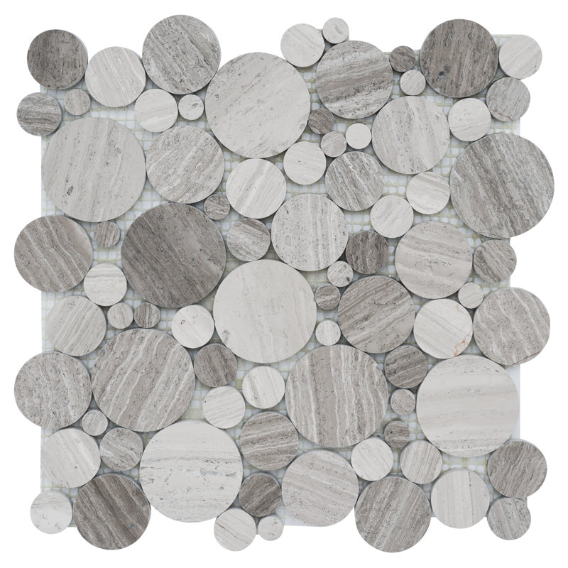 Bolle Random Sized Marble Random Mosaic Wall & Floor Tile, White Oak