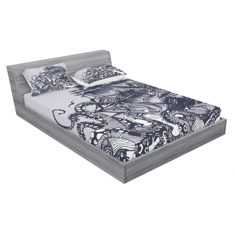 Microfiber Sheet Set, Queen Sheet Set with Fitted Sheet