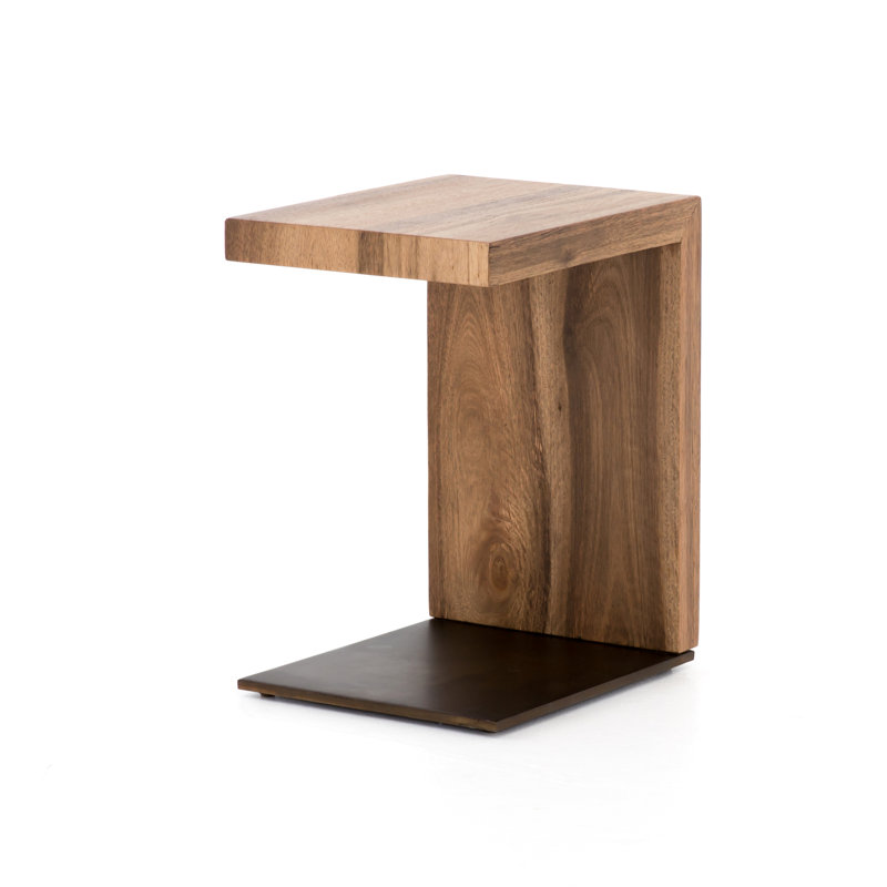 Hudson Solid Wood End Table, Natural Yukas