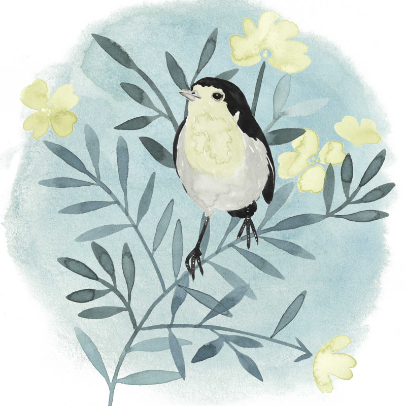 Feathered Friends II, H 20 po x l 20 po x P 1,25 po