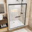 Douche moderne double coulissante en aluminium et verre de sécurité noir