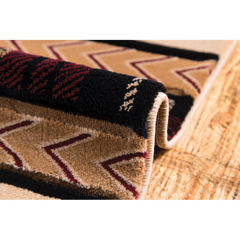 Tapis beige / bourgogne Ephrata, Rectangle 7 pi 10 po x 10 pi 6 po