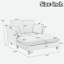 Chaise longue moderne avec coussins-1663003075